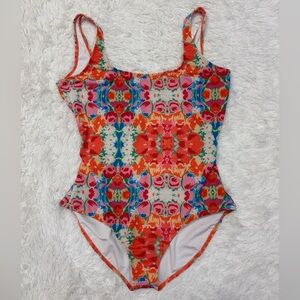 Cover Swim Floral Multi Color Printed One Piece Swimsuit